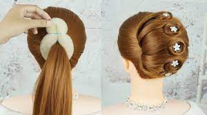 Easy French Roll Hairstyle With Clutcher French Bun Hairstyle Trick Easy Hairstyles For Party French Roll Hairstyle Roll Hairstyle Easy Party Hairstyles