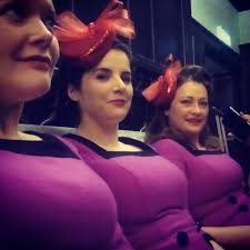 Just waiting to go in and sing for the ladies what lunch at the fundraiser  for Beaumont Breast clinic.