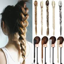 Messy and tousled or neat and sleek, style it your. 21 Claw Jaw Braiding Hair Piece Fishtail Braids Clip In Hair Extensions Braid Ponytail Extension With A Claw Jaw Clip Dark Brown Silver Grey Amazon Co Uk Beauty