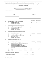 2020 Kansas Child Support Worksheet Fill Out And Sign Printable Pdf Template Signnow