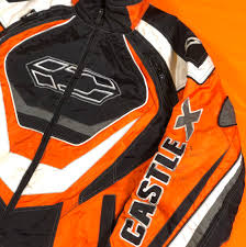 Orange Black White Castle X Snowmobile Jacket Size