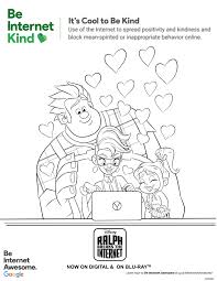 Get this free positive messages coloring page and many more from primarygames. Be Kind Coloring Page Ralph Breaks The Internet Mama Likes This
