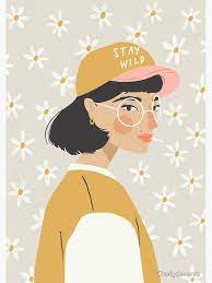 Stay Wild Sticker By Charlyclements In 2021 Illustration Watercolor Illustration Digital Illustration