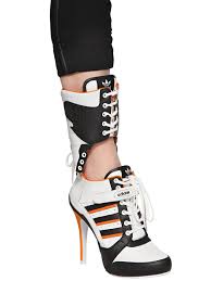 Maybe you would like to learn more about one of these? Jeremy Scott For Adidas 130mm Js High Heel Leather Boots In White Black Orange Lyst