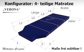 Matratzen und matratzenkerne aus überproduktion, fotomuster oder prototypen. Klappmatratze Fur T5 T6 Usw 4 Teilige Schaumstoff Faltmatratze Matratzen Compass