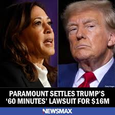 Paramount has agreed to pay $16 million to settle a lawsuit filed by  President Trump over the editing of CBS' “60 Minutes” interview with  then-VP Kamala Harris in October.