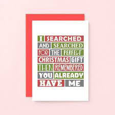 Funny Christmas Card For Wife Christmas Gift For Husband Etsy Christmas Card For Wife Christmas Humor Christmas Gifts For Husband