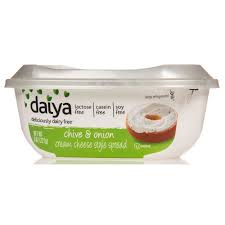 There are 360 calories in 1 slice (3.5 oz) of daiya new york cheezecake (gluten, soy & dairy free). Daiya Cream Cheese Style Spread Chive Onion Azure Standard