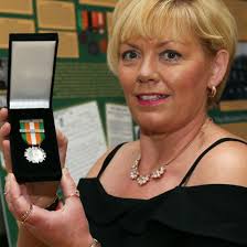 Tracy so proud of her hero relation