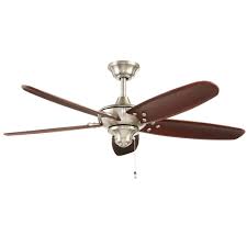 Home Decorators Collection Altura 48 In Indoor Outdoor Brushed Nickel Ceiling Fan Ceiling Fan Brushed Nickel Ceiling Fan Ceiling Fans Without Lights