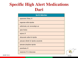 Standardizing the ordering, storage, preparation, and administration of these medications. Ppt Eo 011 02 Storage Of Ismp High Alert Medications Dari Powerpoint Presentation Id 1908183