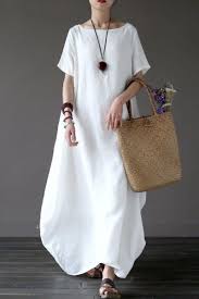 White Casual Linen Plus Size Summer Maxi Dresses 1640 Fantasylinen Summer Maxi Dress Petite Maxi Dress Maxi Dress