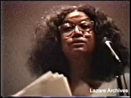 Amina Baraka reading at Exit Art, NYC, June 1, 1989.