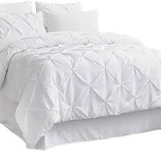 Fast and free shipping, free returns and cash on delivery available on eligible purchase. Amazon Com Bedsure White Queen Comforter Set Bed In A Bag 8 Pieces Pinch Pleat Bedding Comforter Set For Queen Bed With Sheets Kitchen Dining