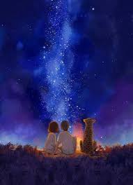 Bonfire Anime Scenery Sky Art Pictures