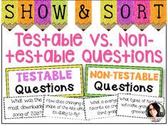 Testable Questions Vs. Non-Testable Questions Sorting Activity Scientific  Method | 4Th Grade Science, Grade School Math, Scientific Method