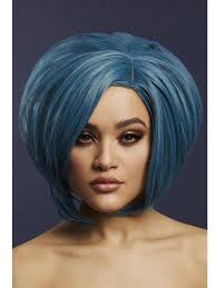 Blue Bob Fever Wig