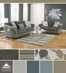 Blue Grays With A Cool Floral Print Makonnen Sofa Ashley Furniture Homestore Idei Interera Interer Dizajn
