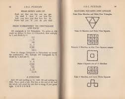 Pink level puzzles (grades 1 and 2) blue level puzzles (grades 3 and 4) green level puzzles (grades 5 and 6+) I X L Puzzle Book 1938 Copyright J A Storer