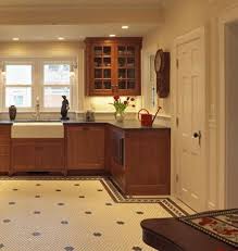 Black And White Tile Floor Kitchen Tile Suggestions Please Bathrooms Forum Gardenweb Kitchen Flooring Craftsman Kitchen Kitchen Floor Tile