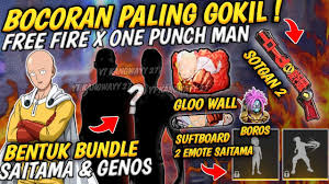 Free fire disebut kolaborasi dengan anime one punch man. Full Bocoran Free Fire X One Punch Man Bundle Saitama Genos Skin Shotgun 2 Dll Ff X Opm Youtube