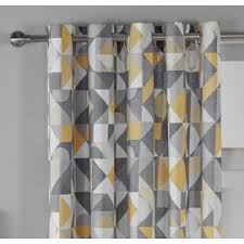 Yellow and grey when used together looks light, easy and warm for the eyes. Eyelet Curtains Argos