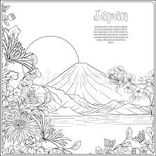 Japanese Landscape With Mount Fuji And Stock Vector Colourbox Mount fuji (�x�m�r, fujisan) is with 3776 meters japan's highest mountain. japanese landscape with mount fuji and