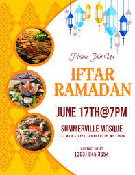 Hanya contoh poster, lakukan kreasi sesuai desain anda. Iftar Ramadan Flyer Ramadan Poster Iftar Ramadan