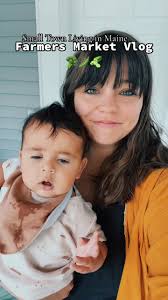 Solo mom farmers market vlog in Maine