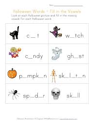 Halloween Words Fill In The Missing Letters Worksheet Halloween Worksheets Halloween Worksheets Free Halloween Kindergarten