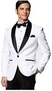 Check out this list of 20 stylish and savvy suits from amazon! Men S Black Shawl Lapel White Jacket Wedding Suits For Men Groom Tuxedos Men Business Suits At Amazon Men S Clothing Store