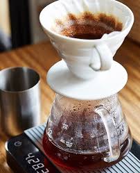 Up Close With The Hario V60 In Ceramic White Shop Pour Over Link In Bio By Villinocoffee Hario Coffee Brewing White Shop