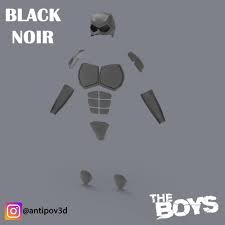 Black Noir The Boys Armor For 3d Print Files 3d Print Model In 2020 Print Models Noir 3d Printing
