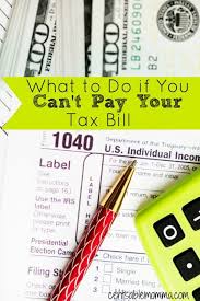 What To Do If You Can T Pay Your Tax Bill Centsable Momma Personal Finance Budget Tax Money Advice