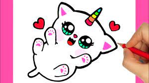 Next lets make the mouth. How To Draw Cat Drawing Cat Easy Step By Step How To Draw Cat Easy Step By Step Dibujos Kawaii Youtube