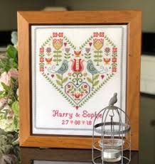 Because each is stitched in a heart. Wedding Cross Stitch Embroidery Kits Lovecrafts