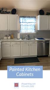 White Painted Kitchen Cabinets Dfw Painting In 2020 Painting Kitchen Cabinets Kitchen Cabinets Refinishing Cabinets