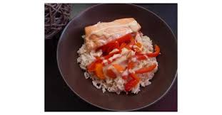 Saumon Legumes Riz Sauce Au Safran Recette En 2020 Riz Saumon Recette