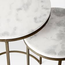 Add style to your home, with pieces that add to your decor while providing hidden storage. Marble Round Nesting Side Table Set Of 2