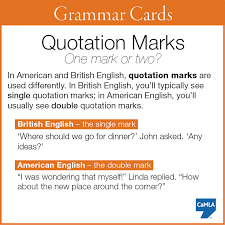 One Quotation Mark Or Two It Can Depend On If You Re Writing In British English Or American En Grammar And Vocabulary English Grammar Worksheets Learn English