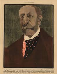 Camille Saint Saens 1835 1921 Caricature 1902 By Umberto Brunelleschi 1879 1949 Published In L Assiette Au Beurre Numero 78 Page 1295 Signos