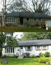 Painted Brick Ranch Homes Great White Brick Homes Maria Painted Brick With Painted Brick Ranc Home Exterior Makeover House Paint Exterior Exterior House Colors