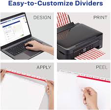 Extra wide avery 11223 dividers. Amazon Com Avery 8 Tab Extra Wide Binder Dividers Easy Print Apply Clear Label Strip Index Maker White 5 Sets 11440 Binder Index Dividers Office Products