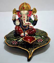 Collectible India Unique Diwali Lamp Indian God Ganesh Lakshmi Metal Art God Ganesha Statue Decorative Diya Holde Wallpaper Iphone Boho Baby Ganesha Ganesha