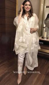 All White Formal Outfit For A Post Wedding Dawat Pakistani Dress Design Trendy Dresses Formal Trendy Dresses