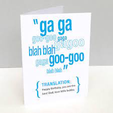 Personalised Baby Translation Birthday Card By Loud Duck Design Notonthehighstreet Com