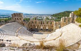Athens Greece Now The Odeon Of Herodes Amphitheatre