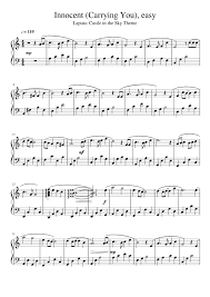 Laputa Castle In The Sky Easy Version Sheet Music For Piano Solo Musescore Com