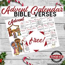 2019 calendar styles and templates. Printable Advent Calendar For Kids With 24 Advent Readings Thinking Kids