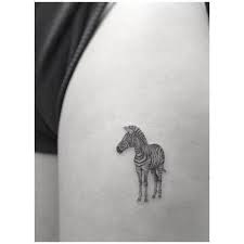 Fine Line Zebra Tattoo On The Left Thigh Tattoo Artist Jakub Zebra Tattoos Unique Animal Tattoos Thigh Tattoos Women